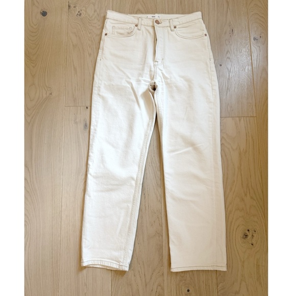 Mango Denim - Mango Committed cream/off-white straight leg jeans